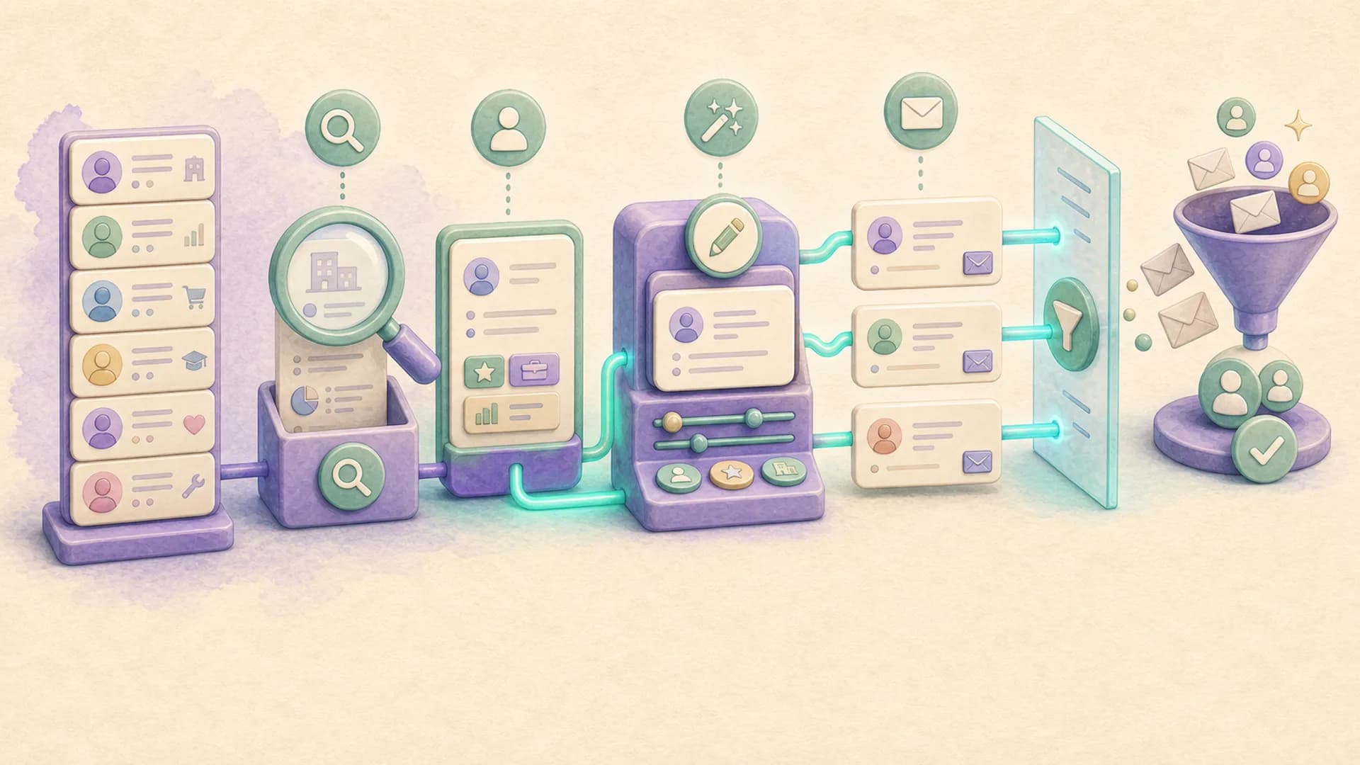 Illustration de la prospection commerciale assistée par une IA